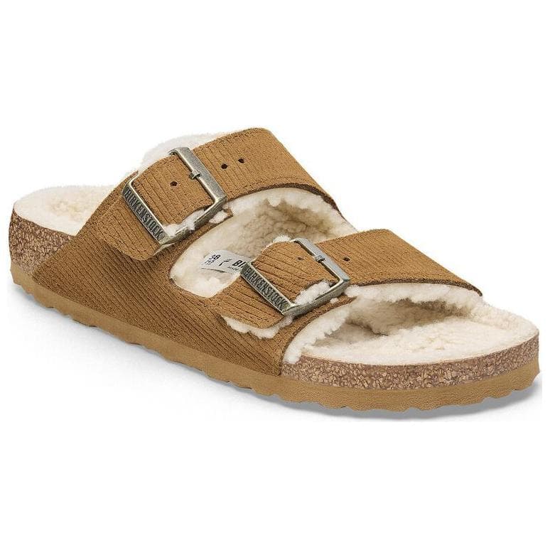 Сандалии Birkenstock Arizona Shearling противоскользящие шлепанцы унисекс коричневые - изображение 3