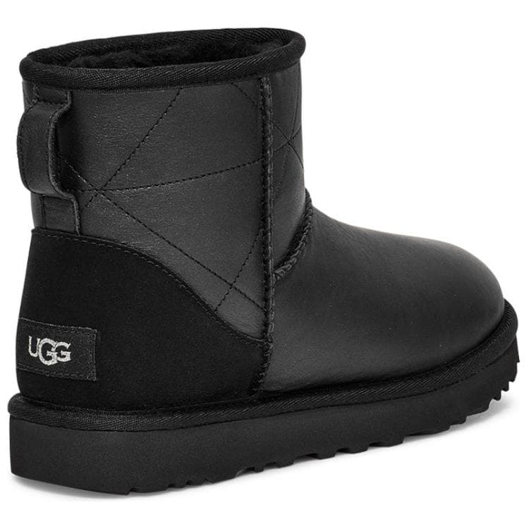 Ботинки зимние UGG с флисовой подкладкой модный удобный короткий снегобут женский черный - изображение 4