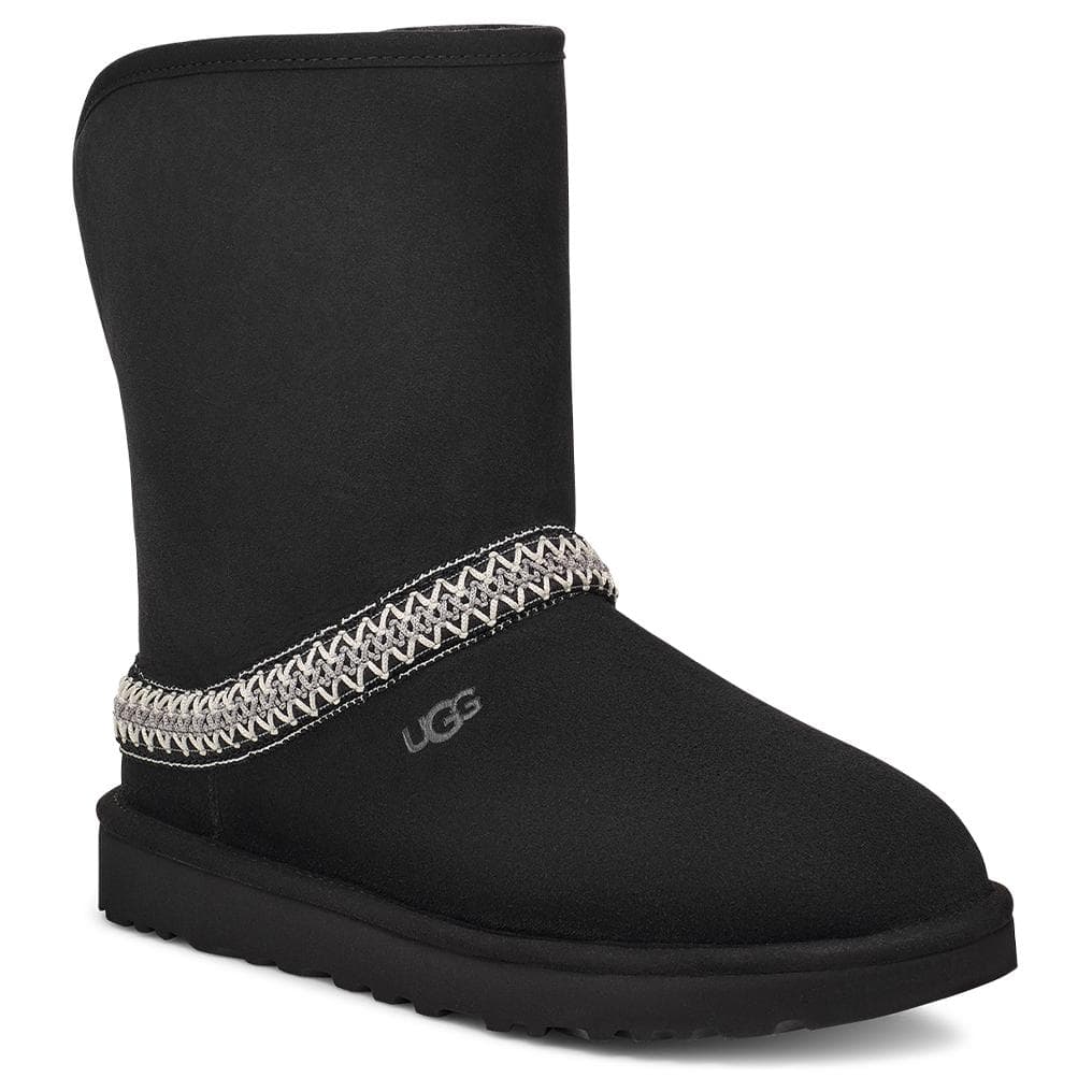 Ботинки зимние UGG Термический противоскользящий с флисовой подкладкой однотонный с круглым носом короткие снегоботинки женские черные - изображение 3