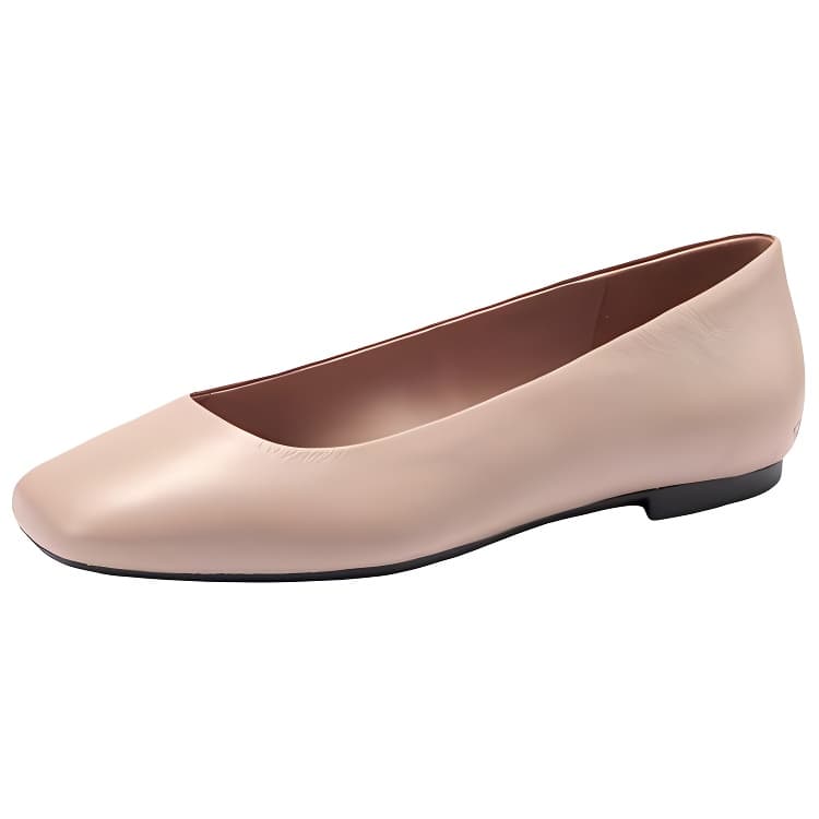 Тапочки Ecco Dance Joy Collection Овчина Повседневная обувь 1 см Женская Телесного цвета - изображение 3