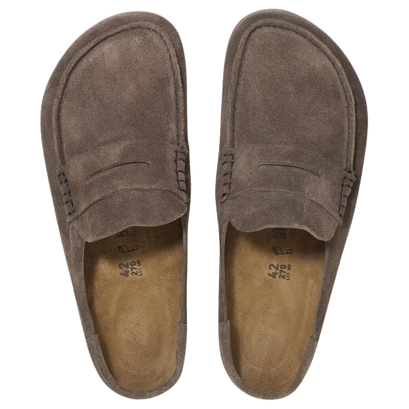 Сандалии Birkenstock Naples Резиновая подошва Отсутствие специальных функций Закрытые тапочки Унисекс Темно-серый Узкая версия - изображение 4