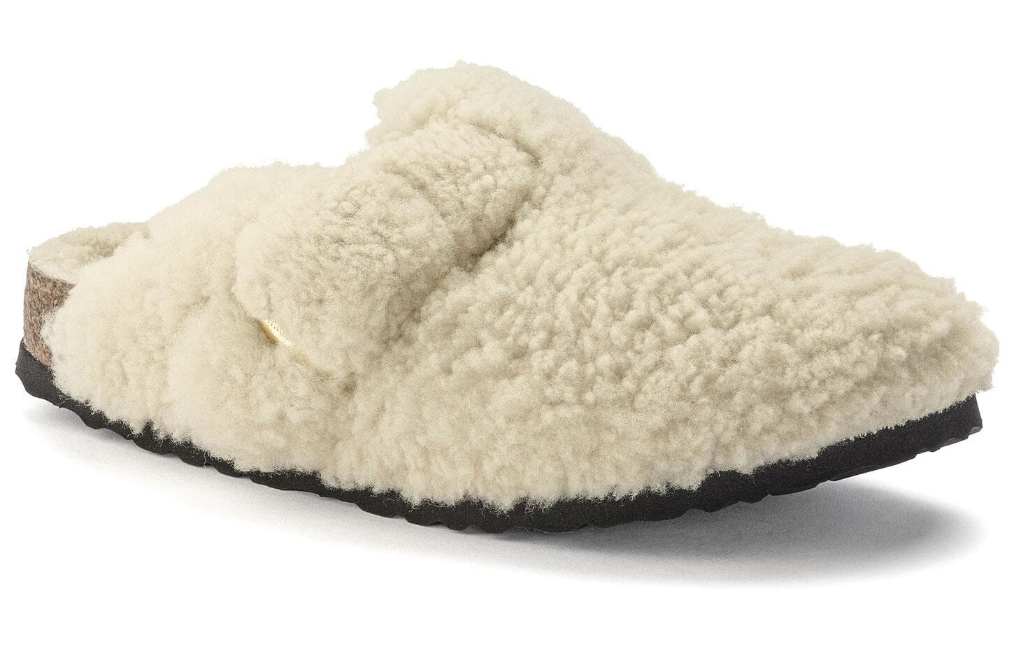 Сандалии Birkenstock Beige Shearling Slide - изображение 3