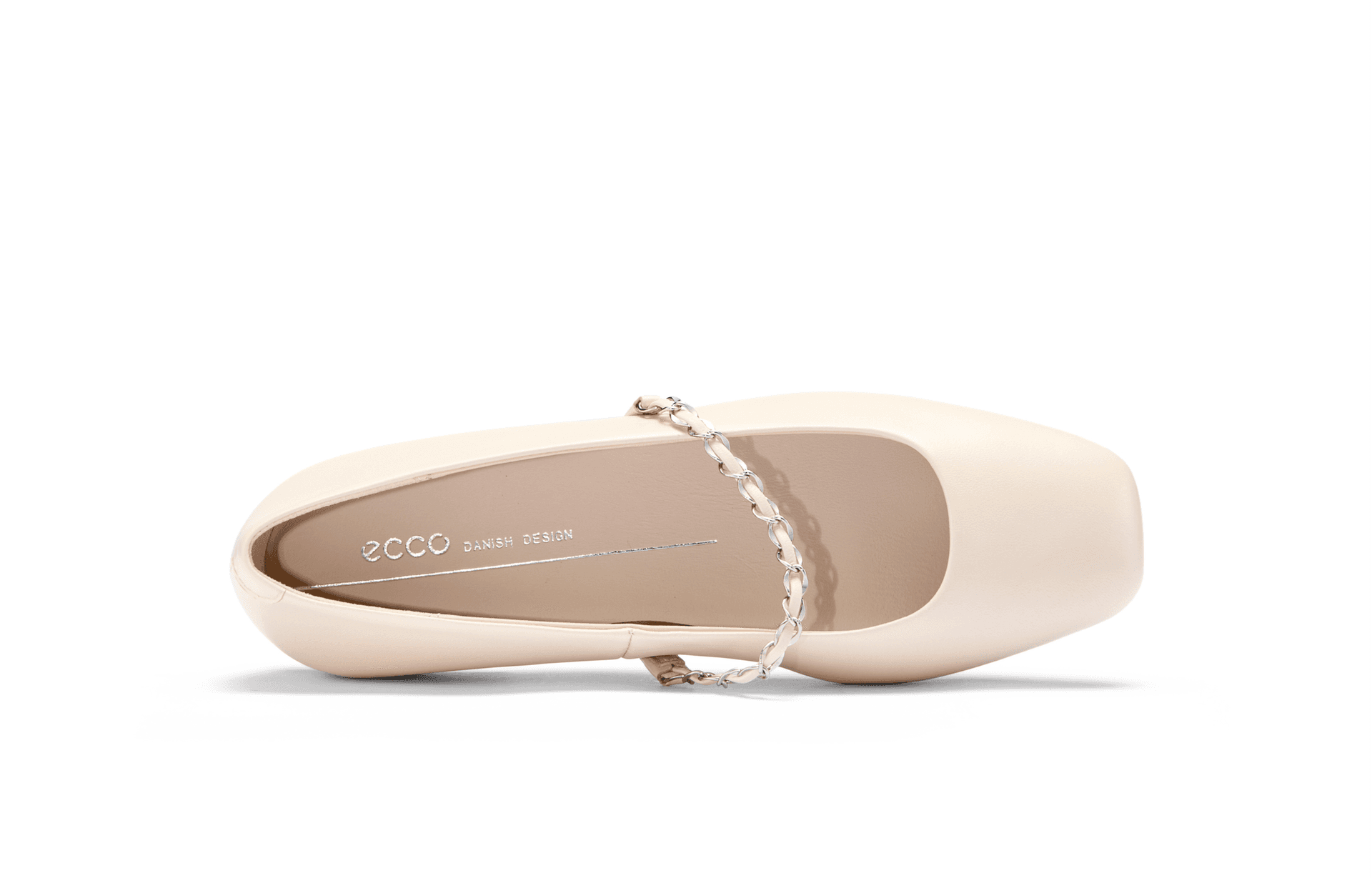 Ecco Dance Joy Collection Овчина Тонкие и Без Форма Туфли Мэри Джейн 1CM Женские Ледяной Белый 234333 - изображение 4