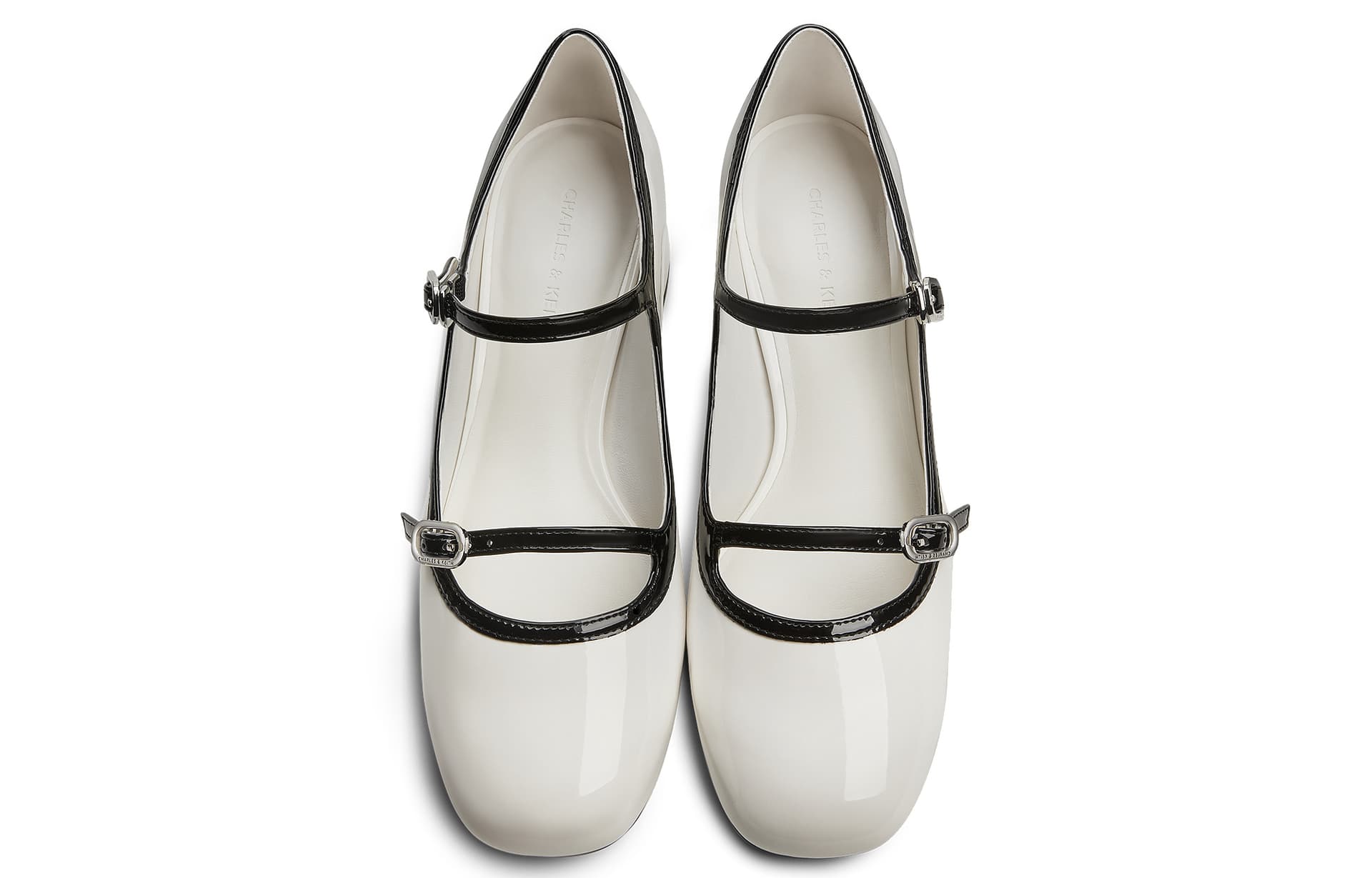 CHARLES&KEITH Туфли Мэри Джейн с круглым носком, многоцветные, на грубом каблуке 4,1 см - изображение 3