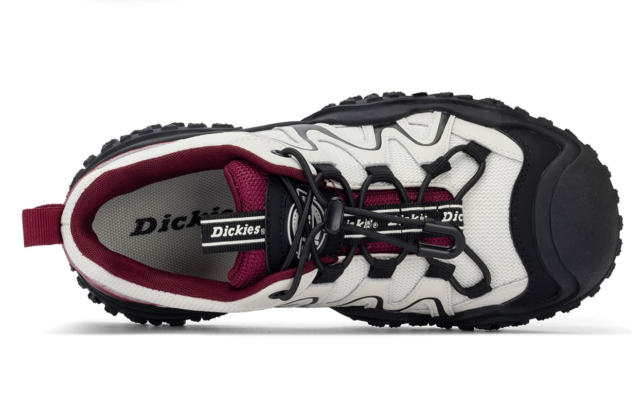 Кроссовки Dickies Синтетическая кожа устойчивая к истиранию низкий топ женские кроссовки с толстой подошвой бежево-красный - изображение 4