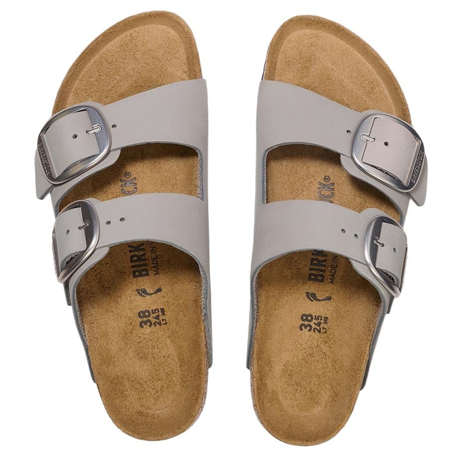 Сандалии Биркенсток Arizona Дышащая Обувь Birkenstock Женская Лаймово-Серый Узкий Версия - изображение 5