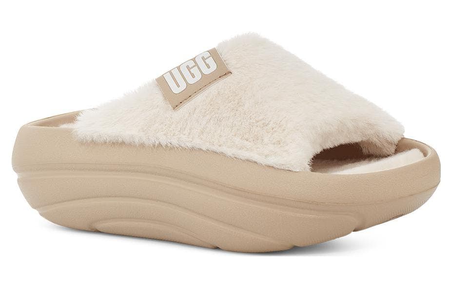 Сандалии UGG Suede Slide Sandals Cream - изображение 3