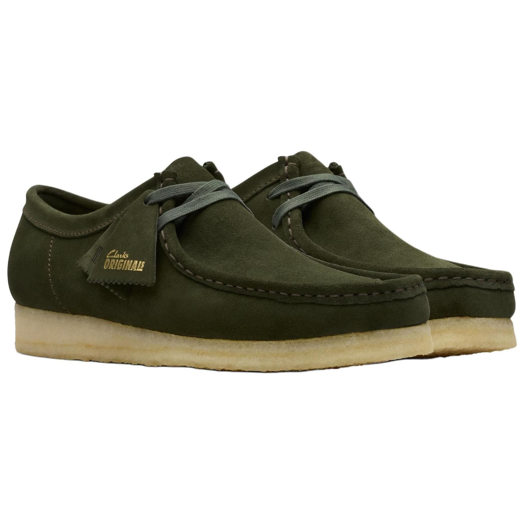 Ботинки Clarks Замша Повседневная обувь Мужская Зеленая - изображение 3