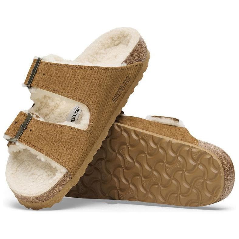 Сандалии Birkenstock Arizona Shearling противоскользящие шлепанцы унисекс коричневые - изображение 6