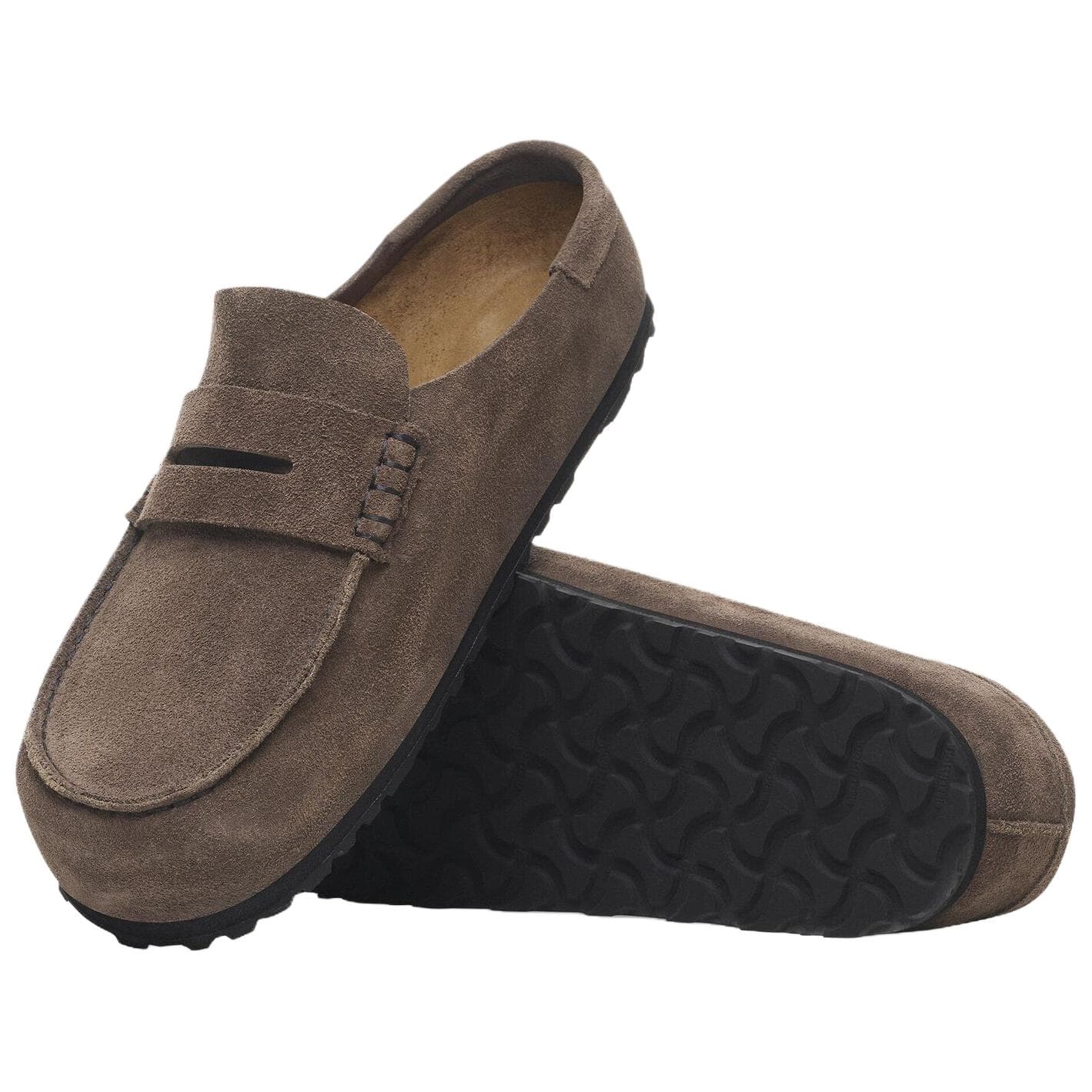 Сандалии Birkenstock Naples Резиновая подошва Отсутствие специальных функций Закрытые тапочки Унисекс Темно-серый Узкая версия - изображение 5