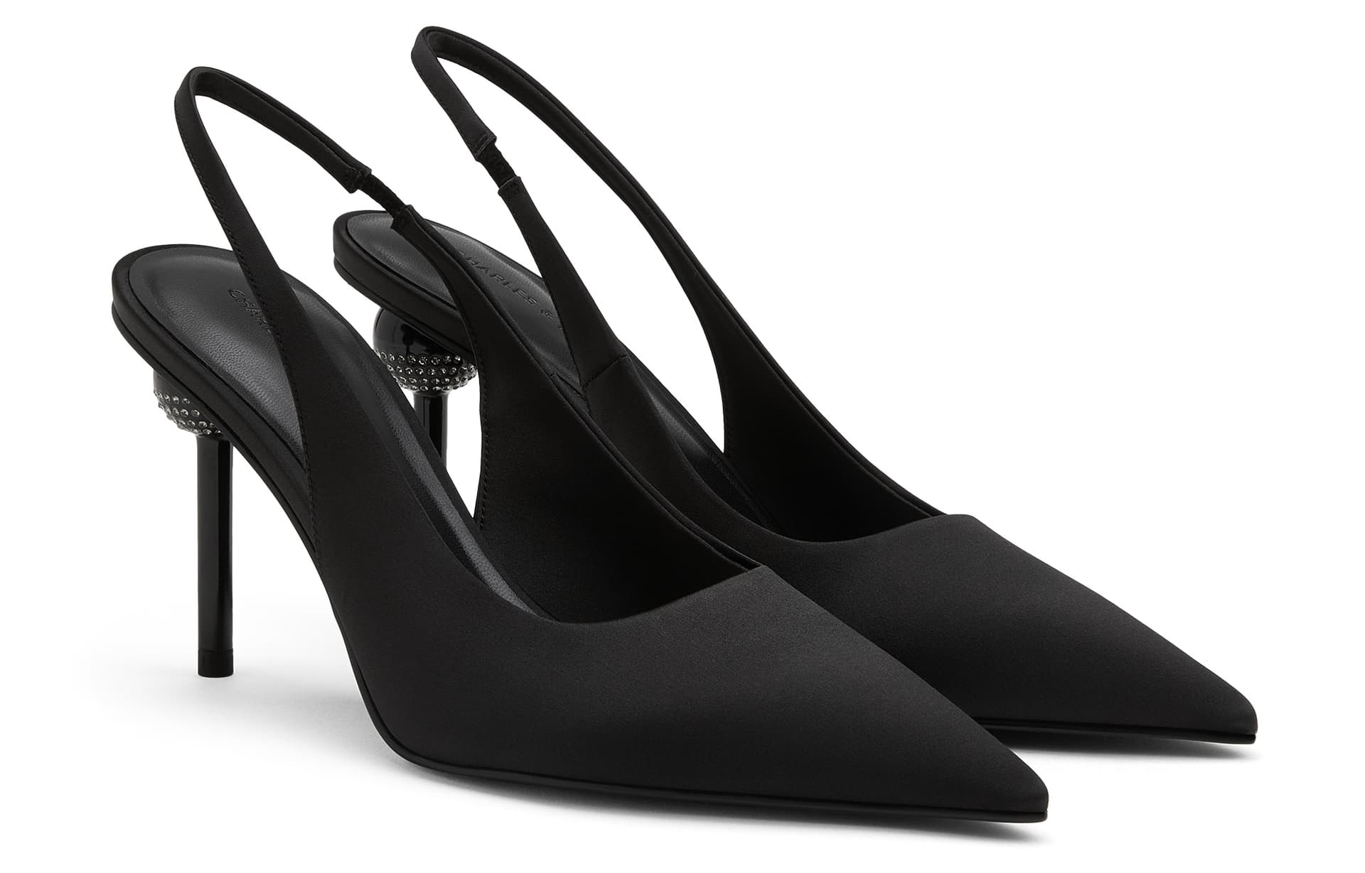 Туфли CHARLES&KEITH Элегантные сандалии с заостренным носком и стразами на узком каблуке 9,8 см - изображение 2