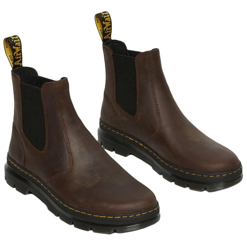 Ботинки челси Dr.Martens Кожа Короткий Челси Унисекс Темно-коричневый - изображение 4