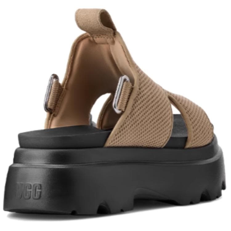 Шлёпанцы UGG Brisbane Ткань One Шнуровка Сандалии Женские Песочный - изображение 3