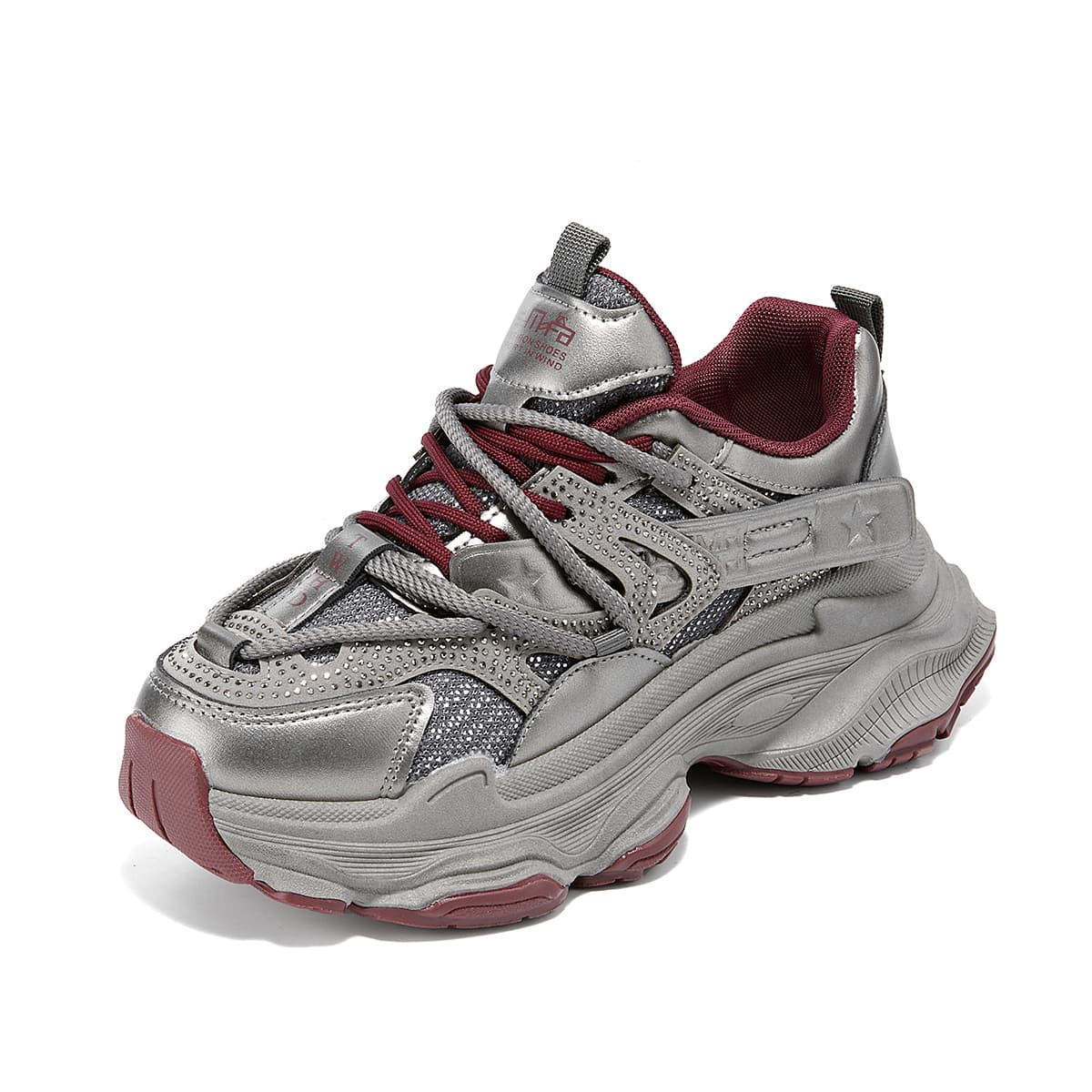 Кроссовки La Chapelle Chunky Sneakers Low Top Red Women's - изображение 2