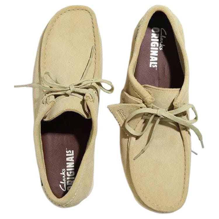 Ботинки Clarks Wallabee Мужская повседневная обувь, низкий топ, бежевый, мужской - изображение 3