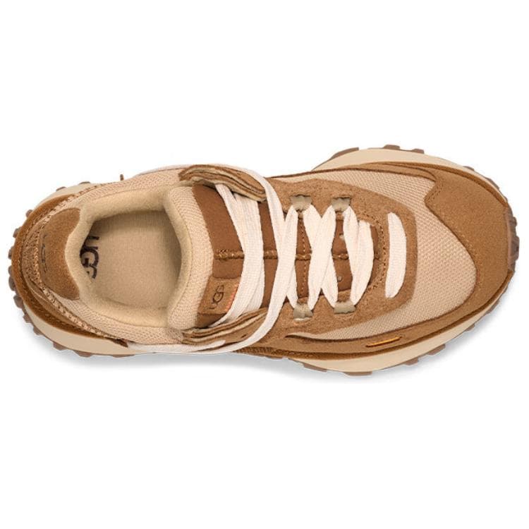 Кроссовки UGG RetroFi Текстиль Спилок коровьей кожи Низкий топ Повседневная обувь Женская Коричневая - изображение 5