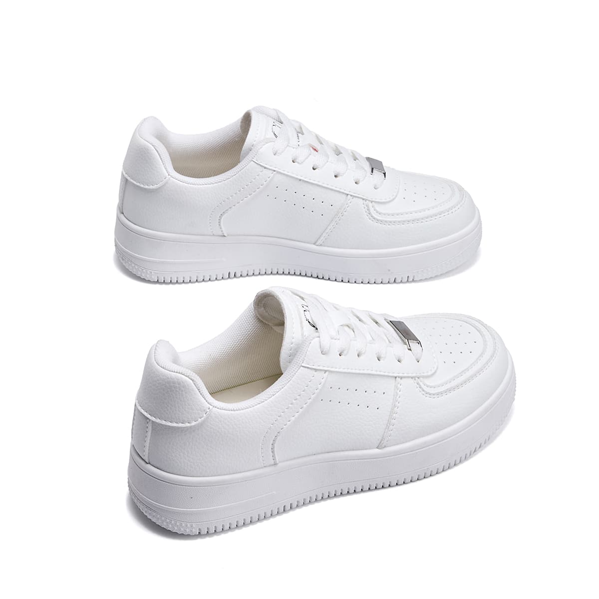 Кроссовки La Chapelle Slip-resistant Abrasion-resistant Low Top Скейтборд Кроссовки Женские Белые - изображение 4