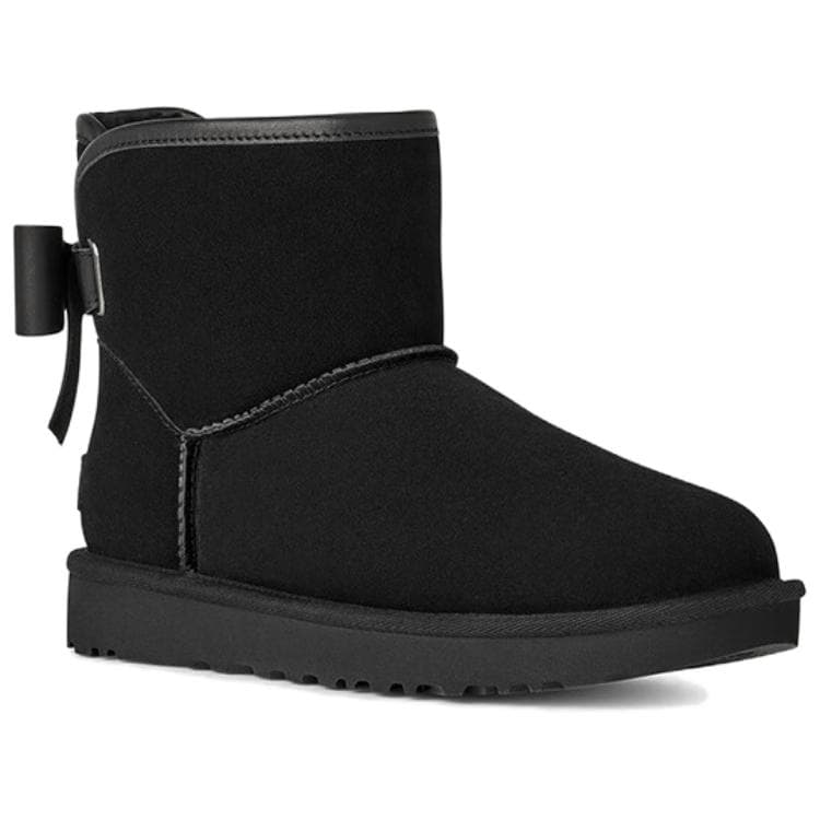 Ботинки зимние UGG Ultra Mini Bailey Кожа Арочный Снеговик Женские Черный - изображение 4