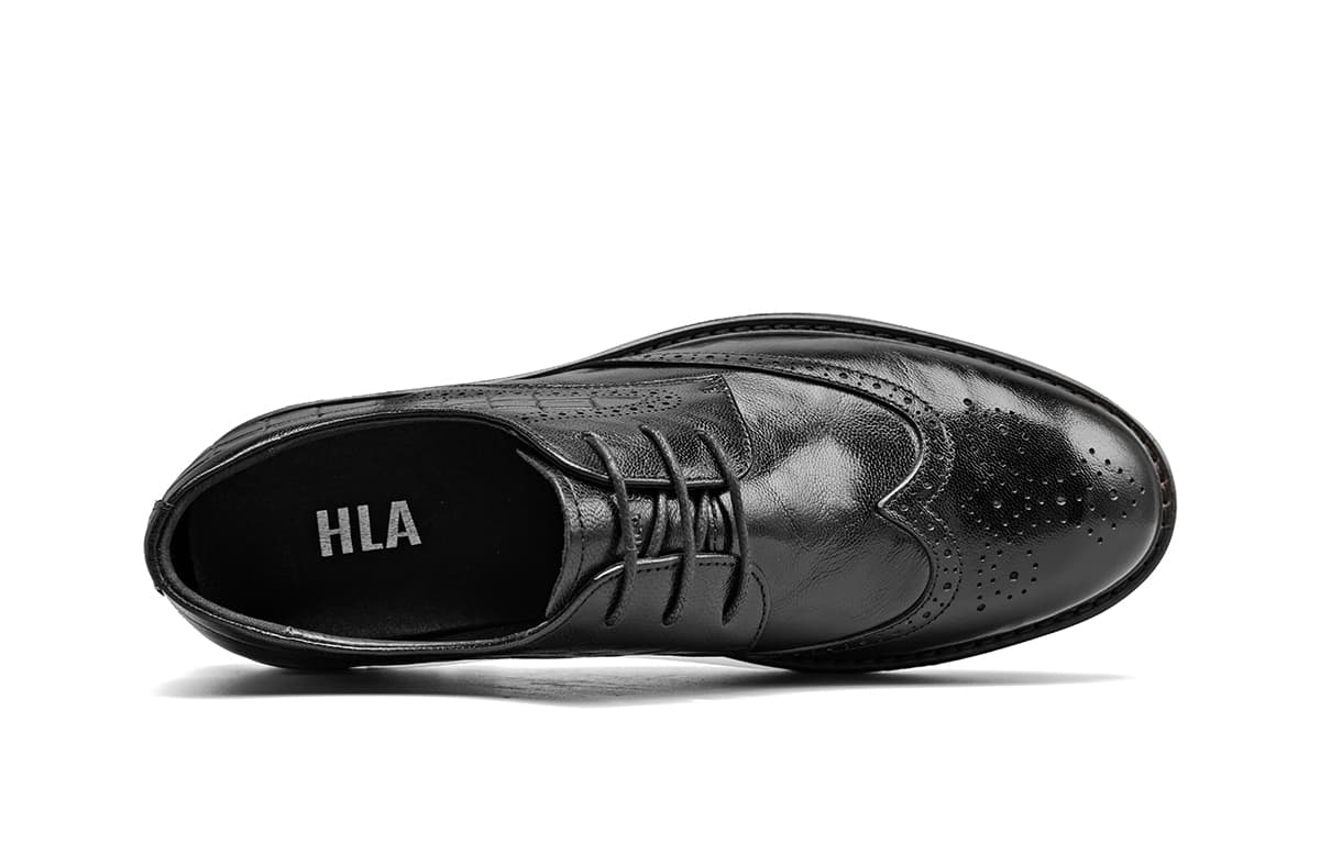 HLA Овчина Повседневные Кожаные Туфли Мужские Черные - изображение 3