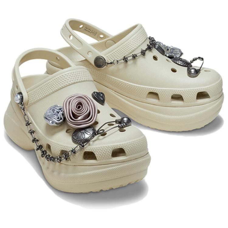 Сабо Crocs Bae Clog ЭВА Сабо Резиновые Женские Костяной Белый - изображение 3