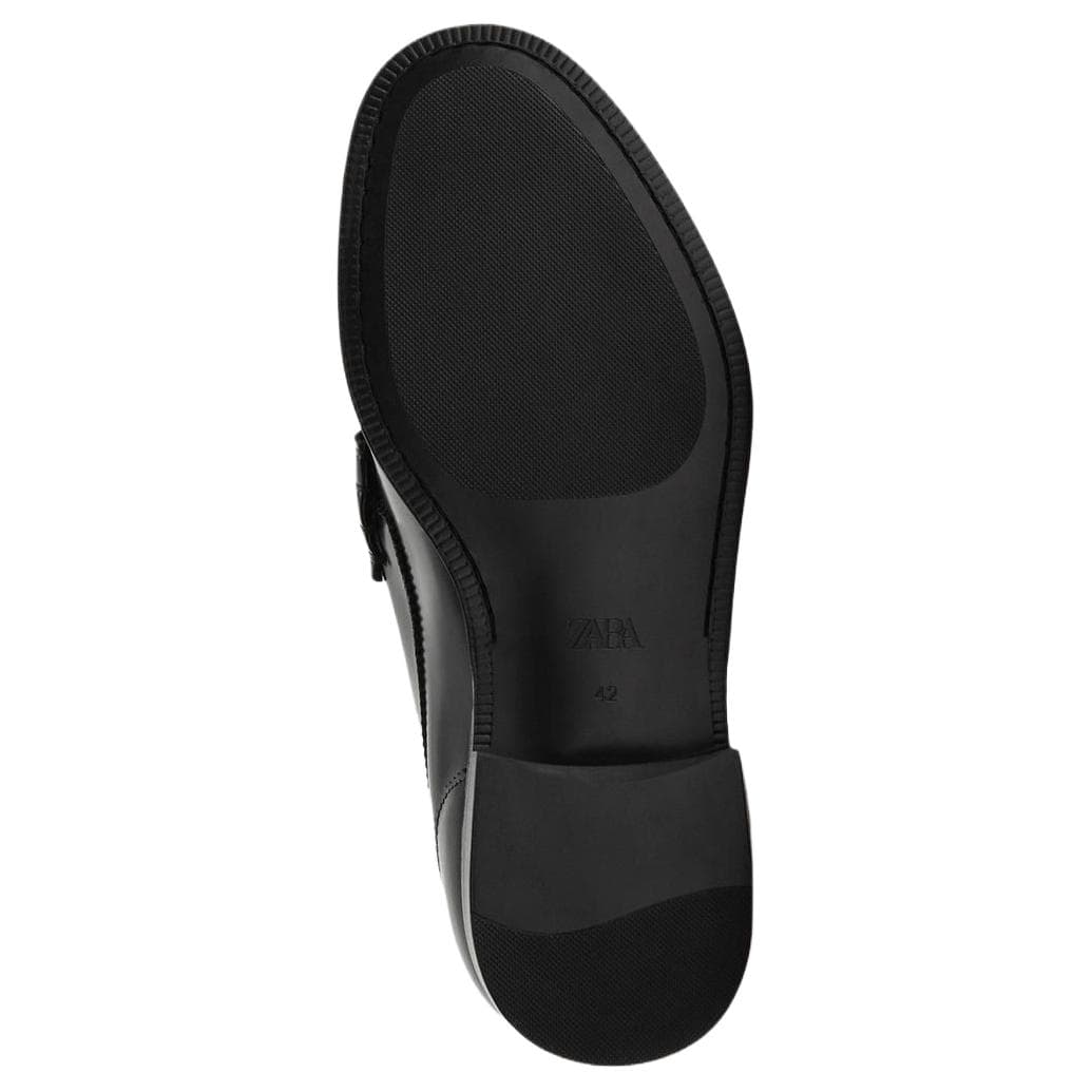 Лоферы ZARA X Harry Lambert Коровья кожа Лоферы Мужской Черный Белый - изображение 3