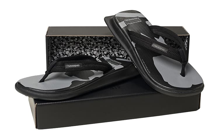 Шлёпанцы Havaianas x Mastermind Japan Zori Sandals Black Grey - изображение 6