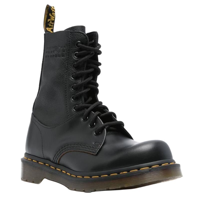 Сапоги MM6 Maison Margiela x Dr.Martens 1490 1461 Телячья кожа Ботильоны 4CM Унисекс Черный - изображение 2