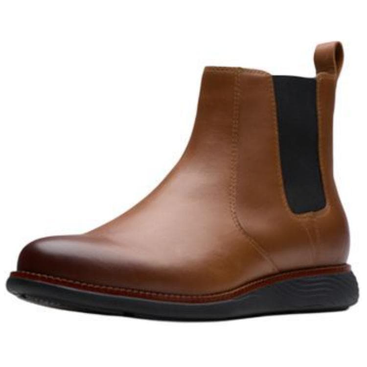 Ботинки челси Clarks Коровья кожа Короткий Челси 2,5 см Мужской Коричневый - изображение 2