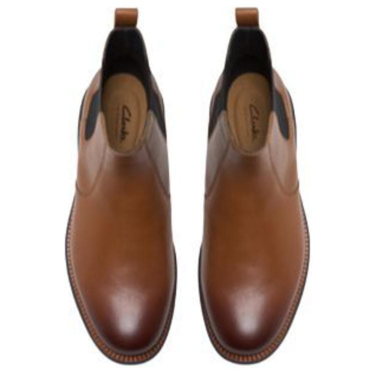 Ботинки челси Clarks Коровья кожа Короткий Челси 2,5 см Мужской Коричневый - изображение 4