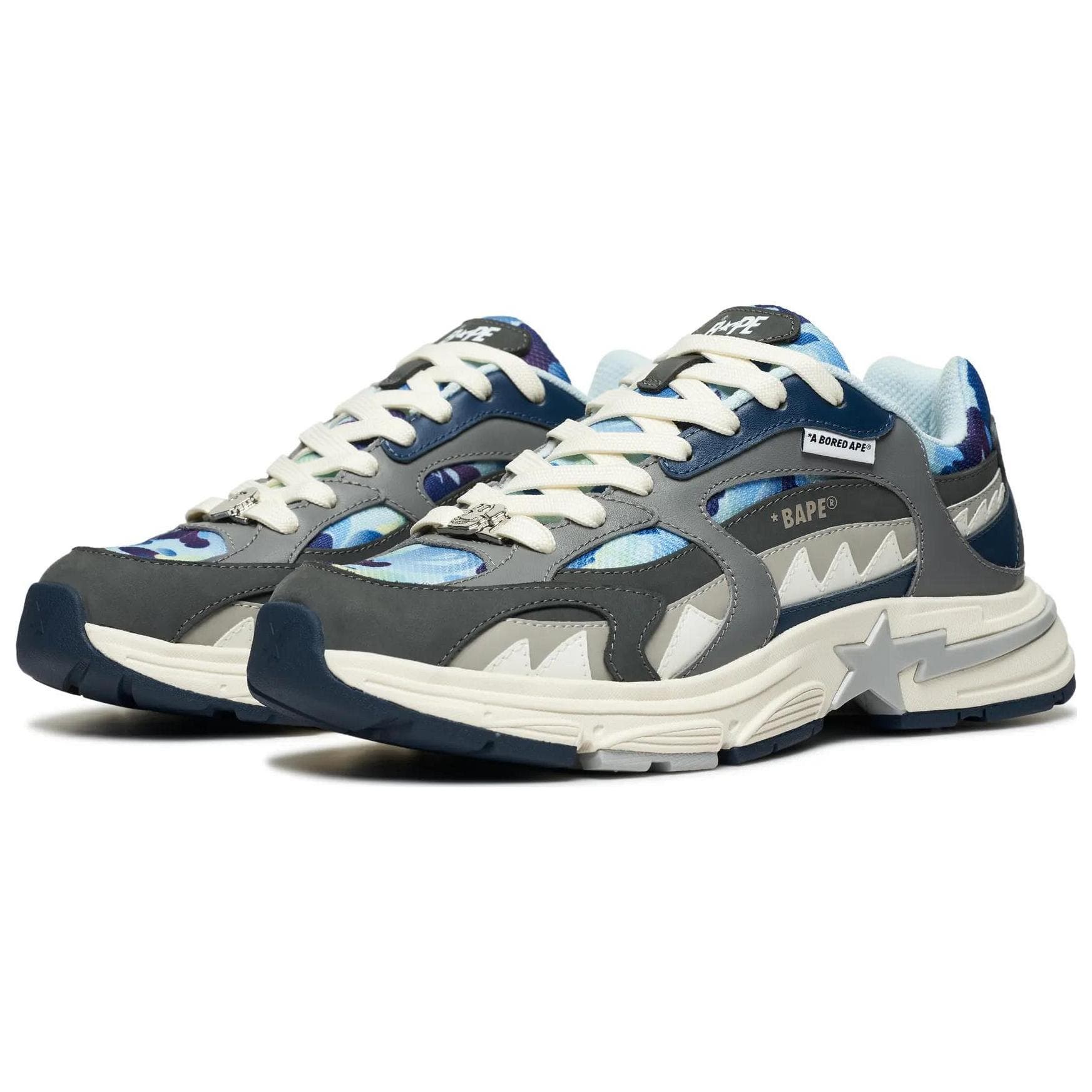 Кроссовки BAYC x A BATHING APE SHARK STA Лицевая коровья кожа Модный Удобный Универсальный Лоу-топы Повседневный Мужской - изображение 2