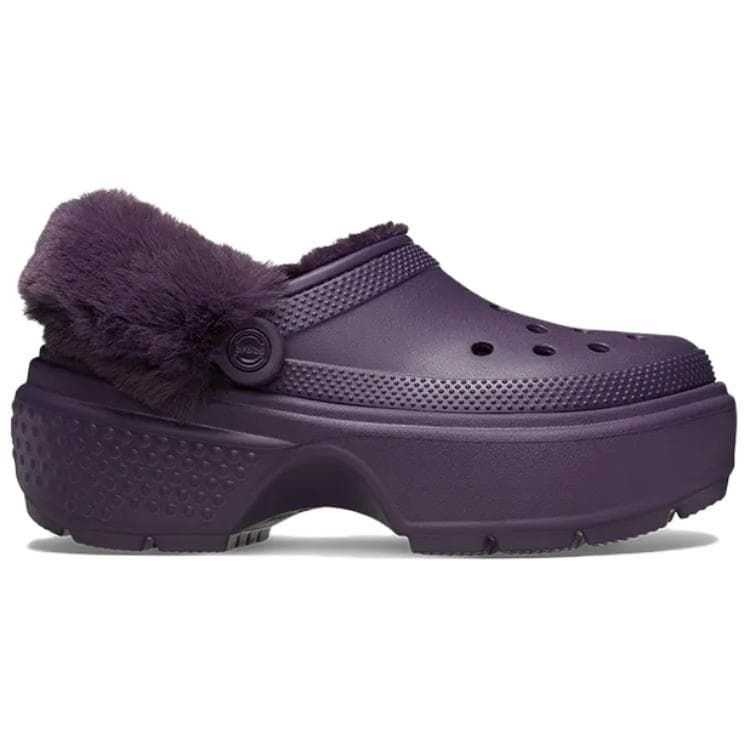 Сабо Crocs Stomp ЭВА Сабо Женские Глубокий Ирисовый Фиолетовый Плюшевый Секция Несъемная и Разборная - изображение 2