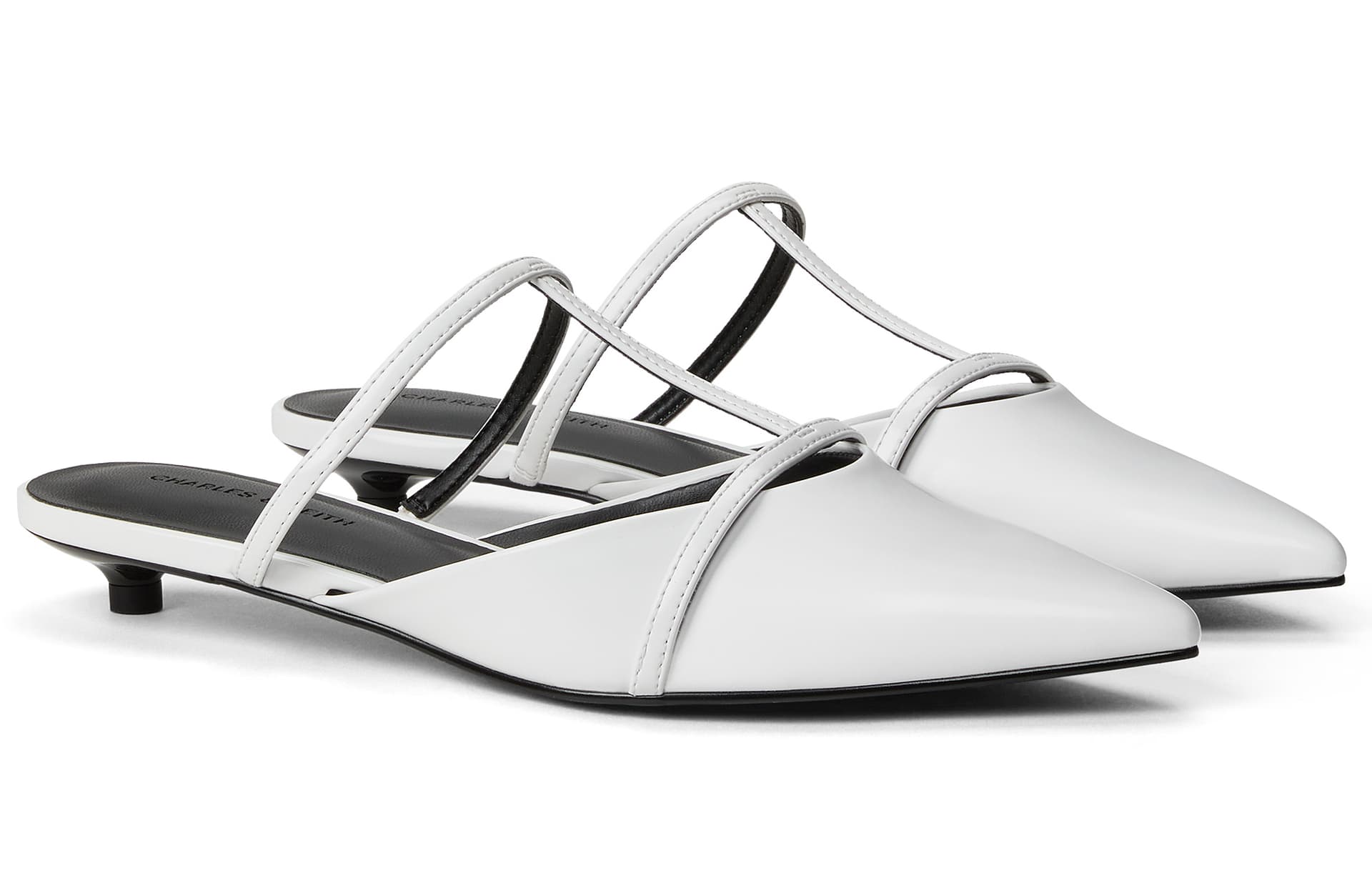 Сандалии CHARLESKEITH ck 2.8cm WhiteBlack BoxRed - изображение 2