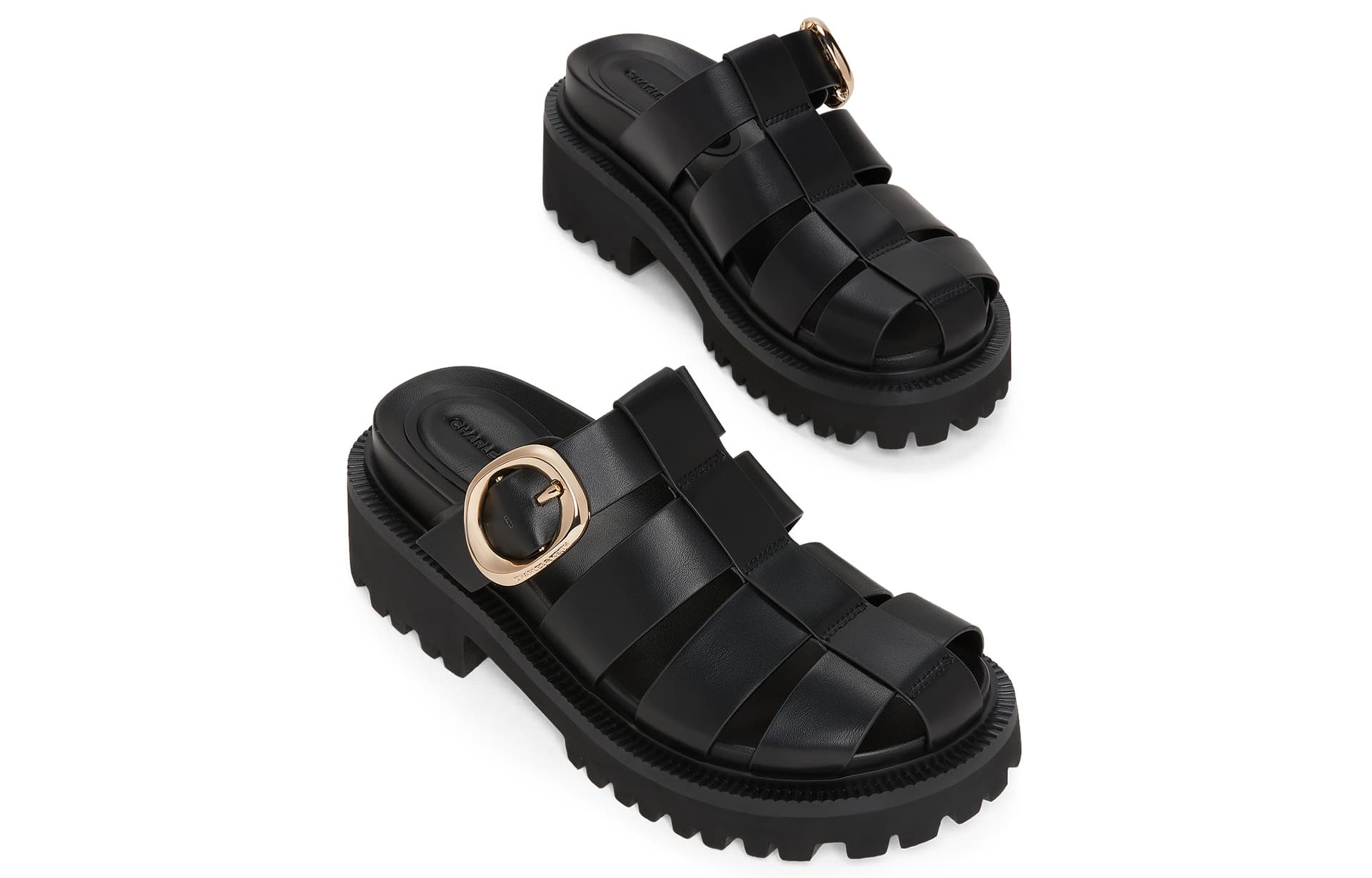 Сандалии CHARLESKEITH ck PU 7cm ChalkBlack - изображение 3