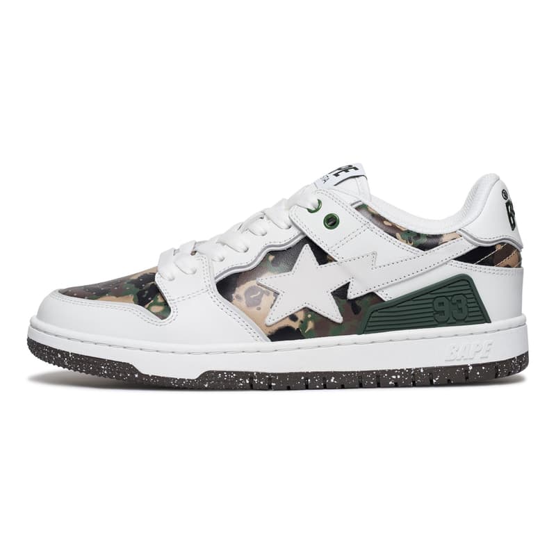 Кроссовки A BATHING APE Низкие кроссовки для скейтбординга Мужские Белые - изображение 1
