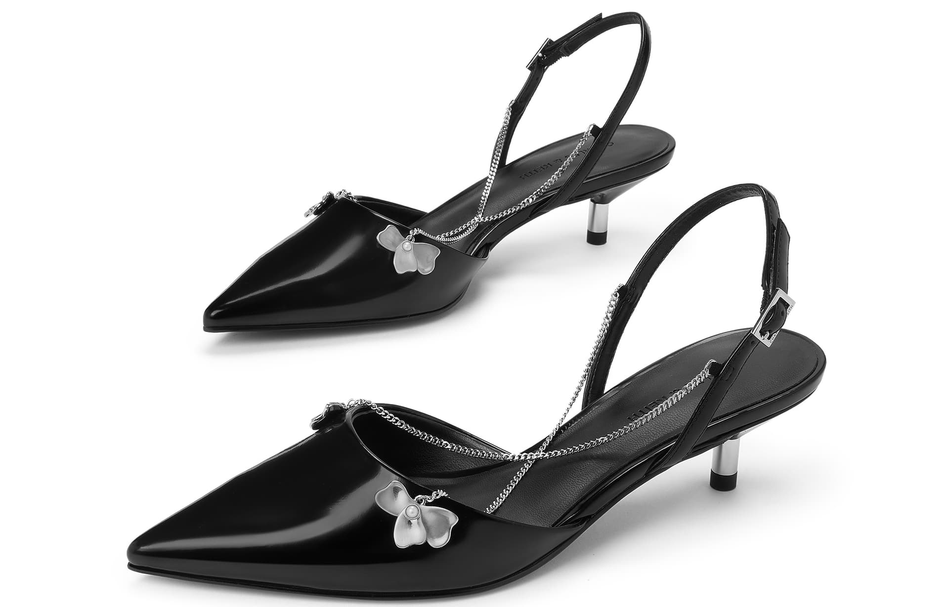 Шлёпанцы CHARLESKEITH ck PU 5.3cm ChalkBlack BoxSilver - изображение 3