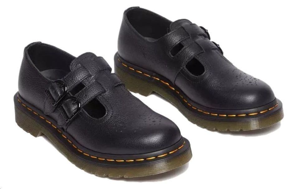Тапочки Dr.Martens 8065 Кожа Mary Jane Женские Туфли Черные - изображение 3