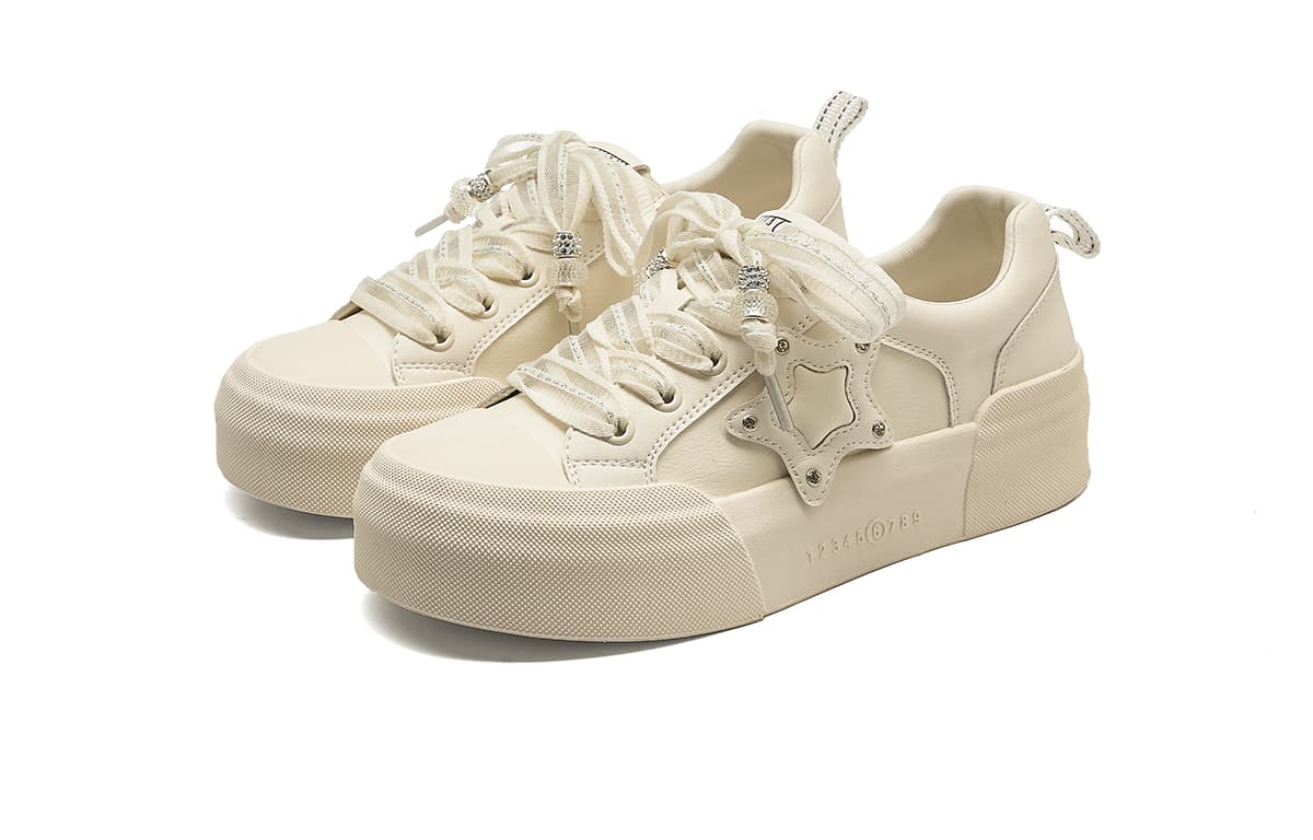 Кроссовки HLA Платформа Универсальный Звезды Белый SNEAKER Скейтборд Обувь Кроссовки Женские - изображение 2