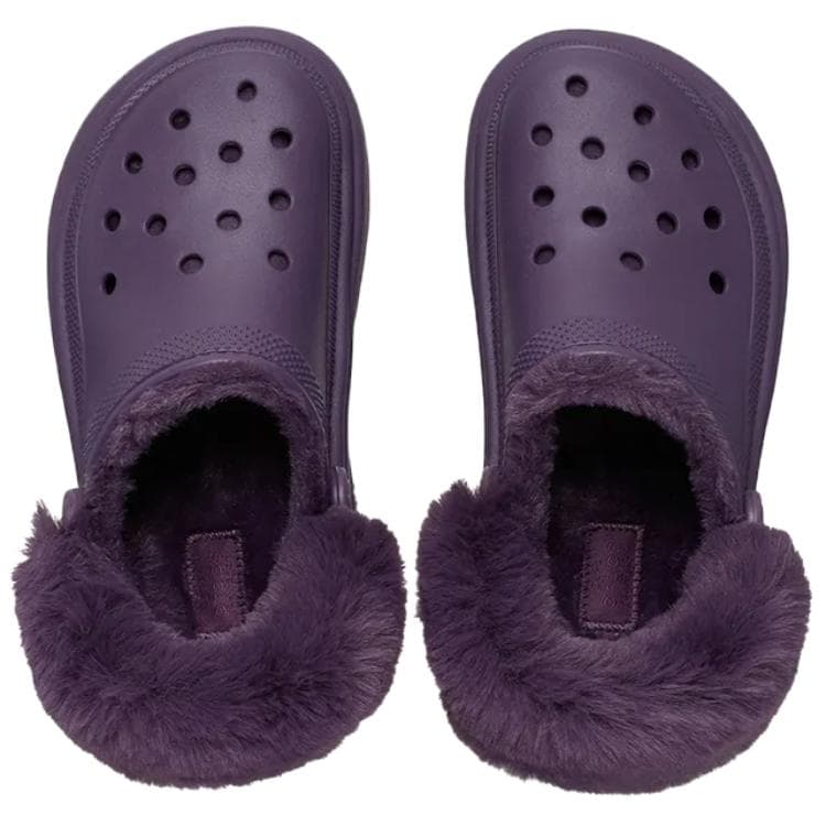 Сабо Crocs Stomp ЭВА Сабо Женские Глубокий Ирисовый Фиолетовый Плюшевый Секция Несъемная и Разборная - изображение 5