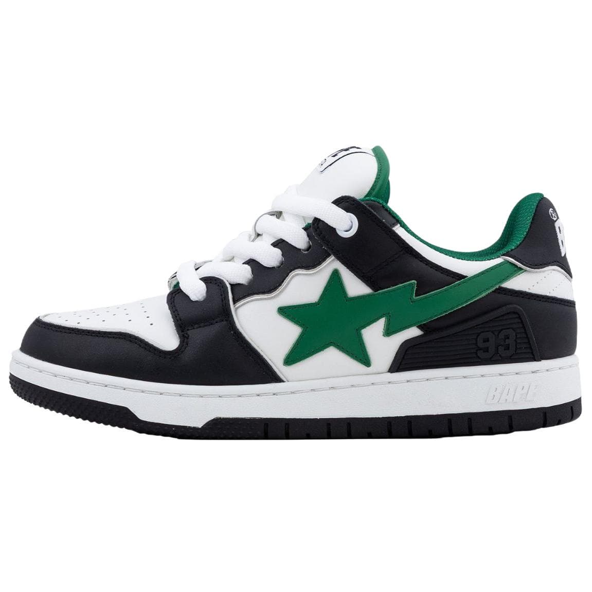 Кроссовки A BATHING APE SK8 STA Смелый Кожа Низкие Кеды Скейтборд Обувь Унисекс Черные - изображение 1