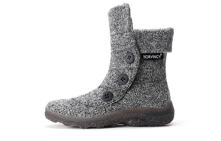 Ботинки зимние NORVINCY Mid-Calf Button Snow Boots Gray - изображение 1