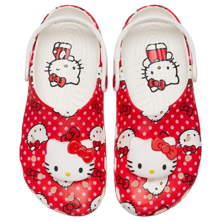 Сабо Crocs x Hello Kitty Classic Sabo Рубцовые Резиновые Женские Красные - изображение 5