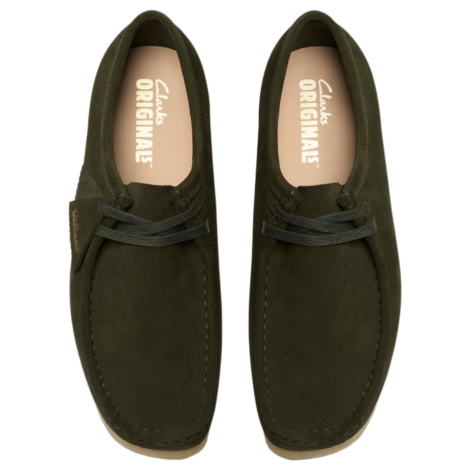 Ботинки Clarks Замша Повседневная обувь Мужская Зеленая - изображение 4