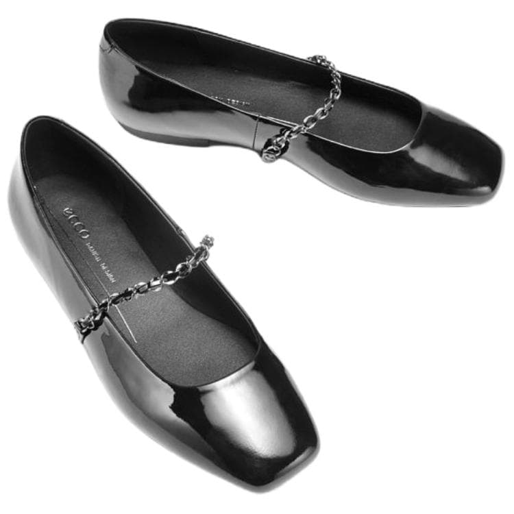 Ecco Dance Joy Collection Овчина Тонкие и Без Объема Туфли Мэри Джейн 1см Женские Черные 234333 - изображение 3