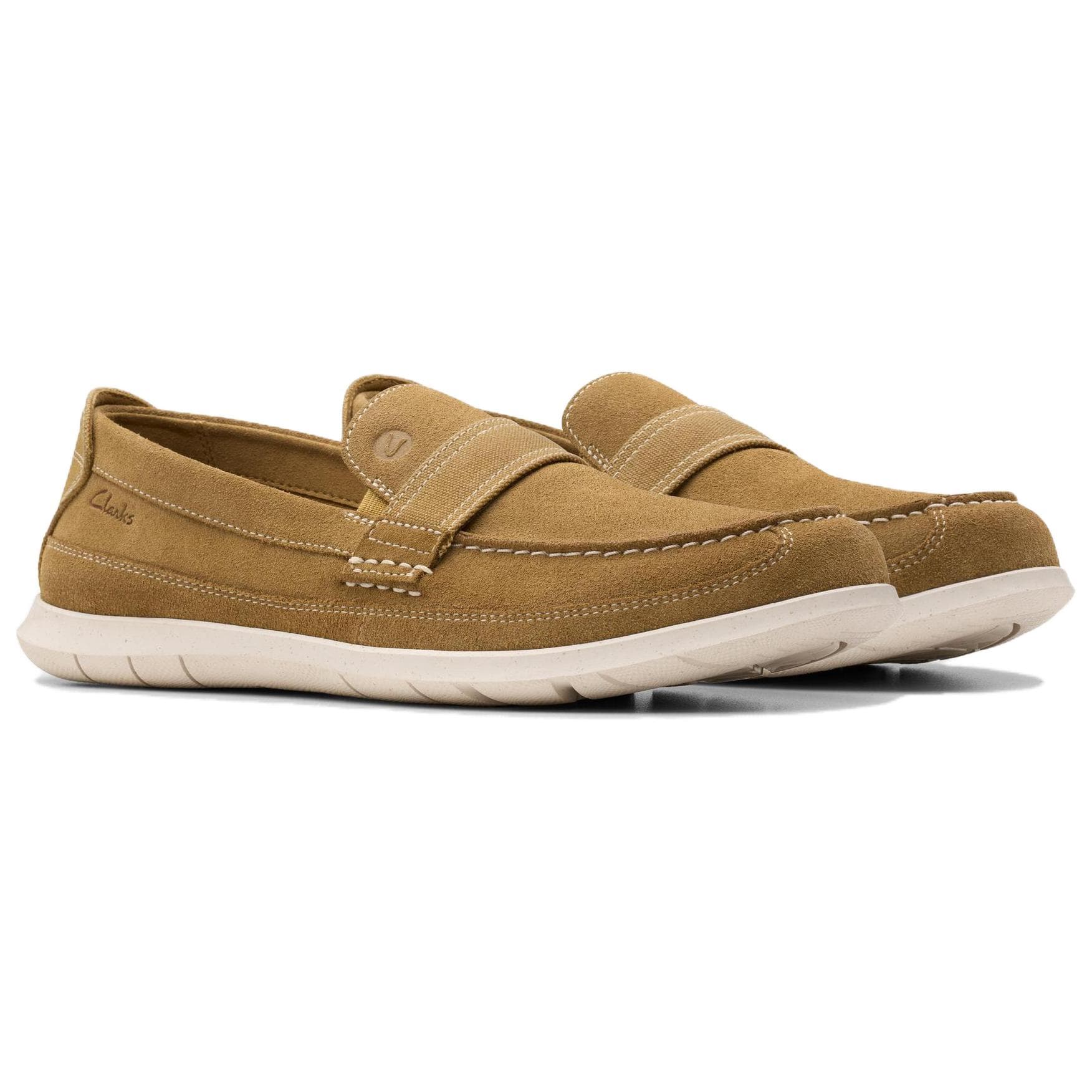 Лоферы Clarks Flexway Полоска Искусственная замша Лоферы Мужские Песочный - изображение 3