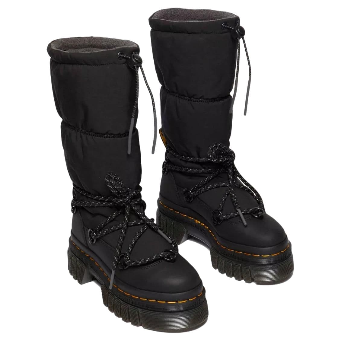 Ботинки зимние Dr.Martens Audrick Термический Устойчивый к Износу Высокие Снеботуфли Унисекс Черные - изображение 4