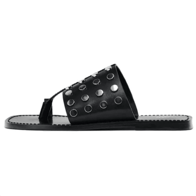Сандалии ZARA Женские резиновые тапочки слайд черные - изображение 1
