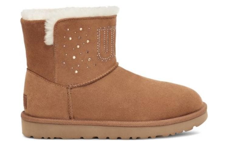 Ботинки зимние UGG Short Crystal Embellished Boot Chestnut - изображение 2