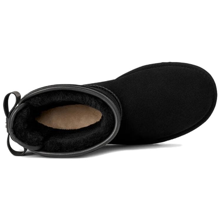 Ботинки зимние UGG Ultra Mini Bailey Кожа Арочный Снеговик Женские Черный - изображение 6