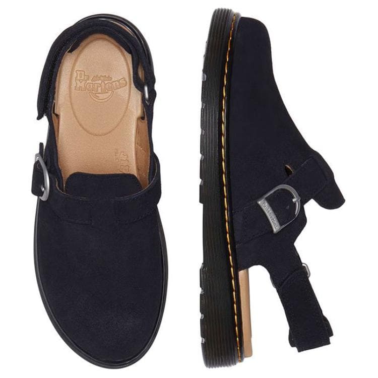 Тапочки Dr.Martens Спилок Коровья Кожа Повседневная Обувь Женская Черная - изображение 6
