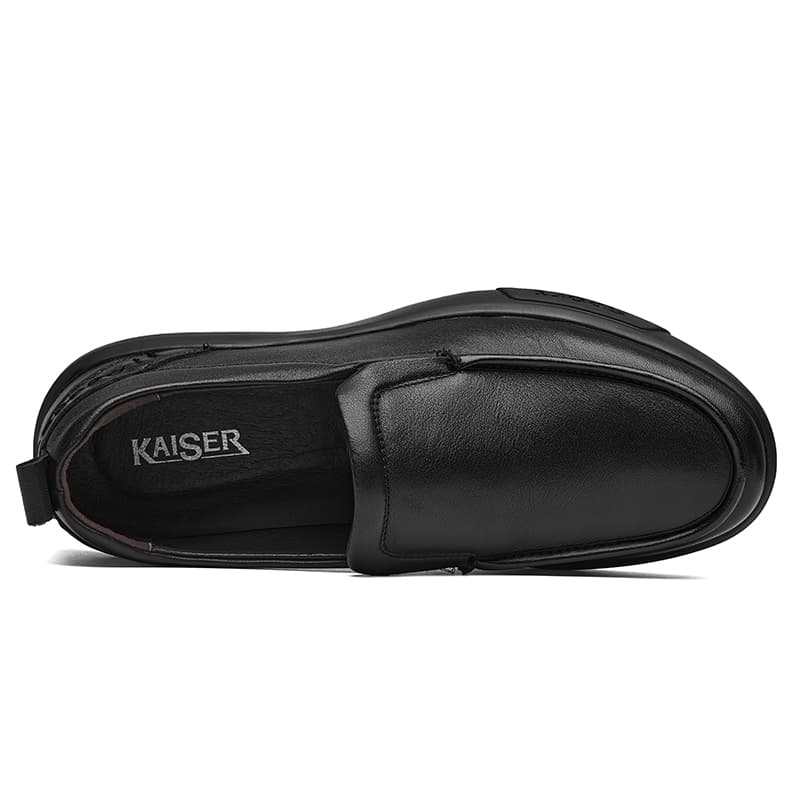 KAISER Коровья кожа Удобная дышащая амортизирующая обувь для бизнеса и отдыха Мужской Черный - изображение 3